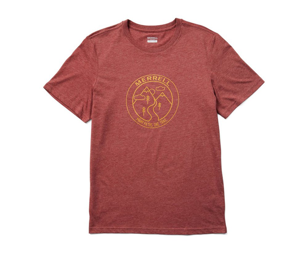 Merrell Short Sleeve Burgundy - Trailmarker Tee - Mens 79BAUJRCM